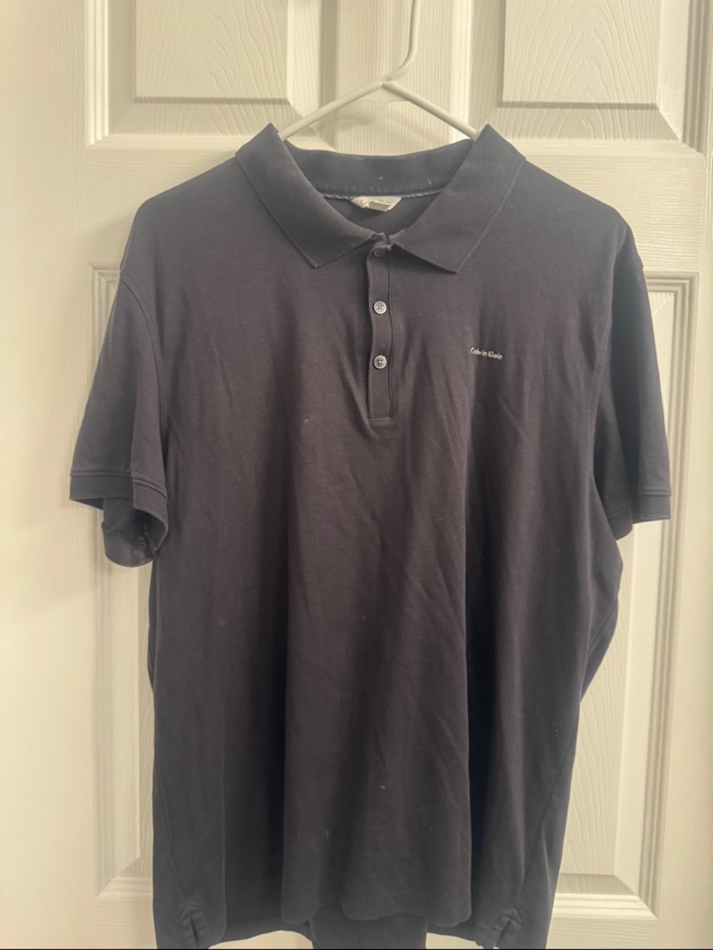 Calvin Klein Men's Black Polo with Subtle Logo